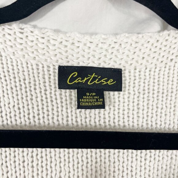 Cartise Black & White Checkered Print Knit Cardigan Sweater - Size Small - Picture 4 of 7